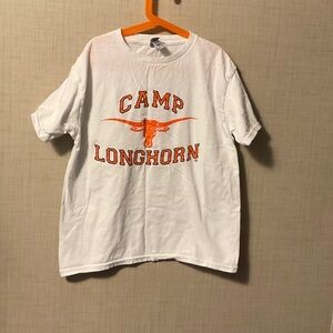 Gildan Kids White and Orange Camp T-Shirt
